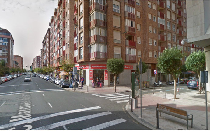 Calle Marqués de la Hermida en Santander. / aee