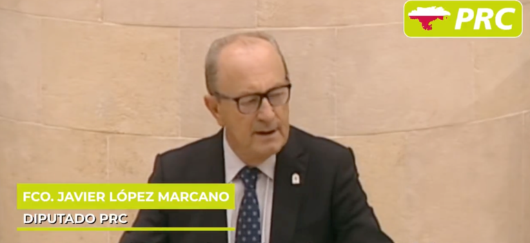 Javier López Marcano en el Parlamento.