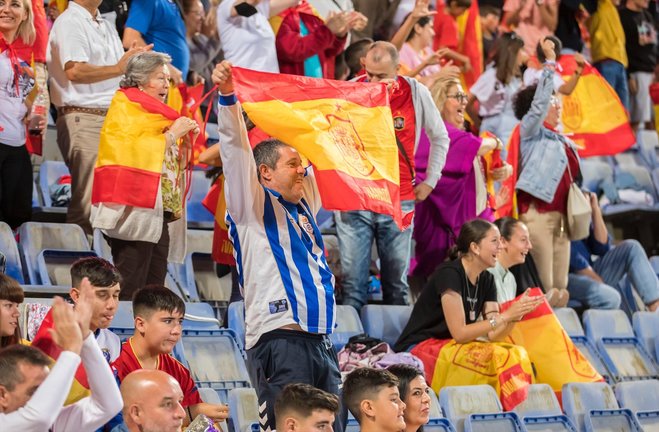 Afición de la Selección Española en Huelva. / EP