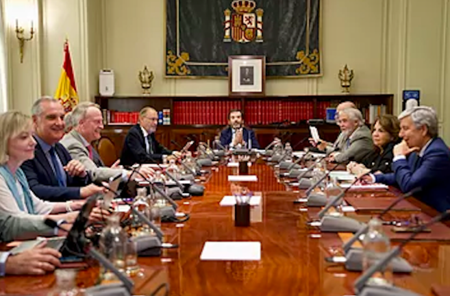 Vicente Guilarte preside un pleno del Consejo General del Poder Judicial. EFE