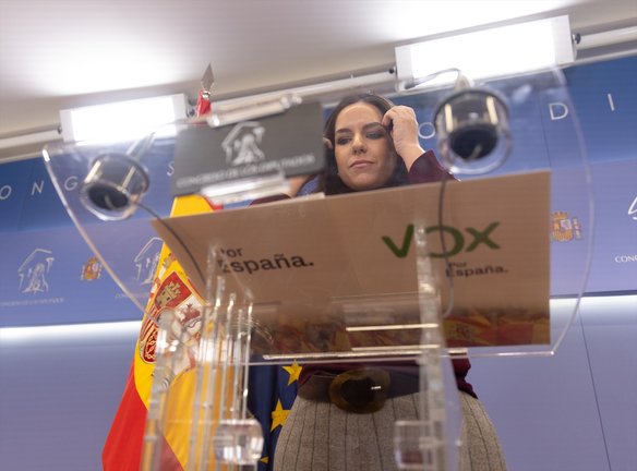 La portavoz de Vox en el Congreso, Pepa Millán. EP / Eduardo Parra