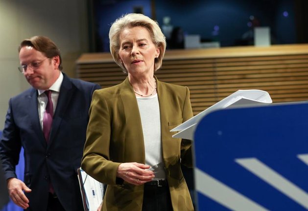 La presidenta de la Comisión Europea, Ursula Von der Leyen. EFE / OLIVIER HOSLET