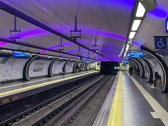 Los andenes de una estación del metro de Madrid. / EP