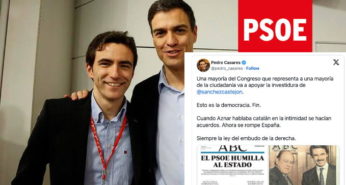 Pedro Casares y su tuit mentira.