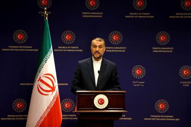 El ministro iraní de Exteriores, Hosein Amir Abdolahian. EFE / NECATI SAVAS