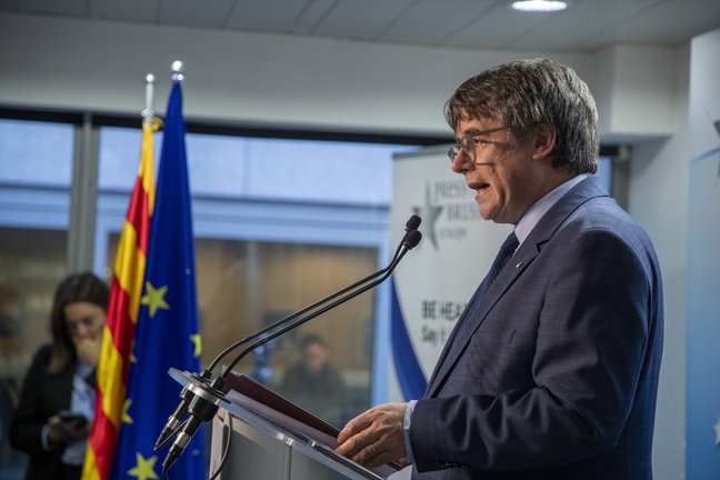 El expresidente de la Generalitat y eurodiputado de Junts, Carles Puigdemont. EP