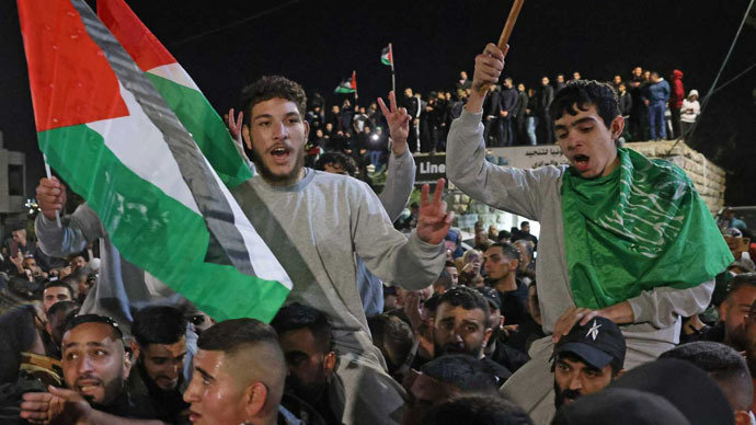 Palestinos liberados durante la tregua. / aee