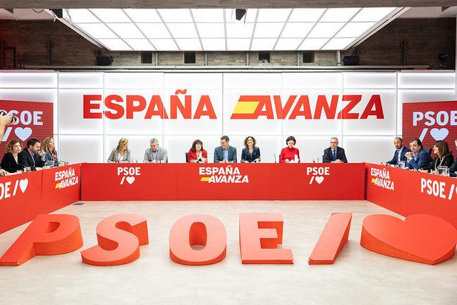 Comisión del PSOE en Ferraz. / Twitter