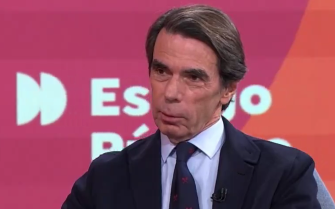 José María Aznar durante la entrevista. / Alerta