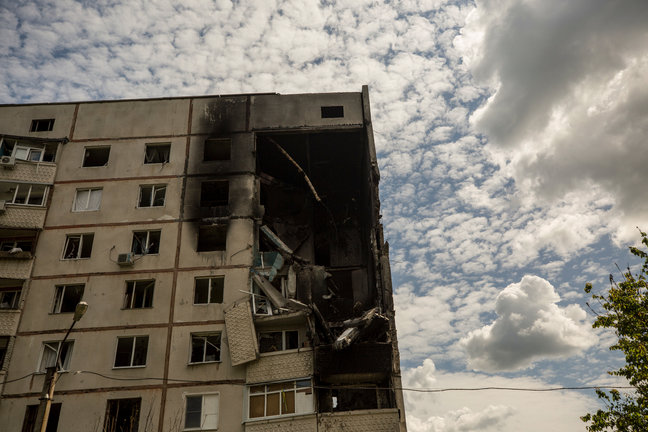 Imagen de archivo del impacto de un misil ruso en un edificio en el este de Ucrania. / Esteban Biba