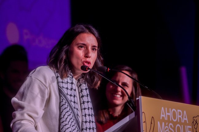 Irene Motero e Ione Belarra durante un acto de Podemos. EP. / Ricardo Rubio