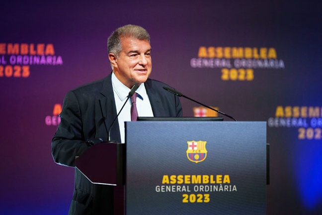 El presidente del FC Barcelona, Joan Laporta. / GERMÁN PARGA