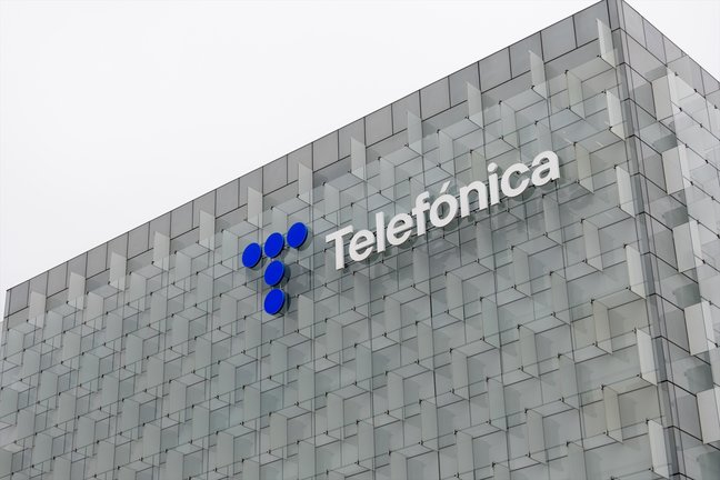 Vista de la sede de Telefónica en Madrid. EP / Eduardo Parra