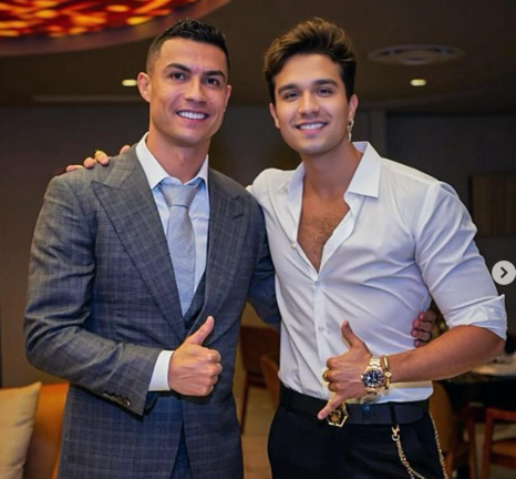 Cristiano Ronaldo y Luan Santana. / Instagram