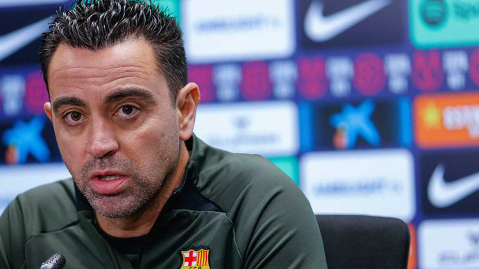 El técnico del Barcelona, Xavi Hernández-. / aee