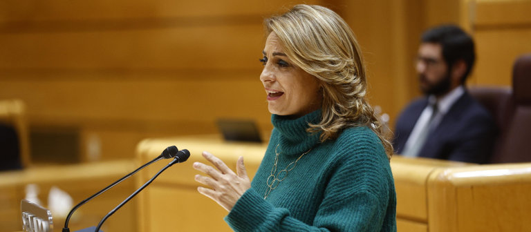 La diputada de Coalición Canaria, Cristina Valido, este miércoles en el Senado. / EFE