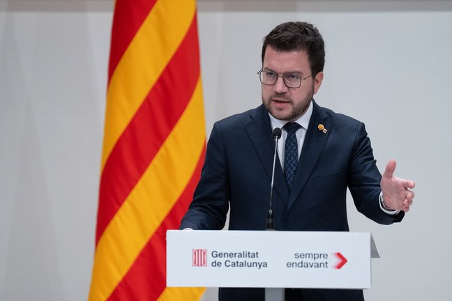 El presidente de la Generalitat de Catalunya, Pere Aragonès. EP / David Zorrakino