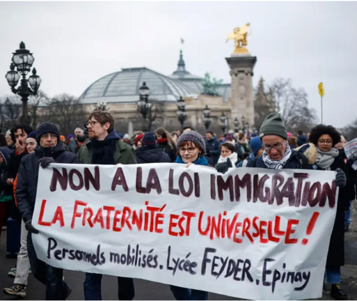 Protesta contra la ley de inmigración francesa. / aee