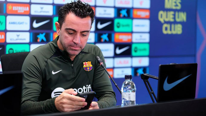 El técnico del Barcelona, Xavi Hernández. / aee