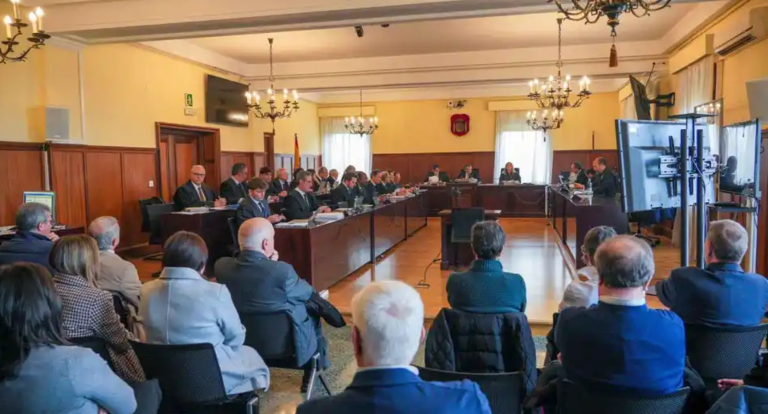 Imagen de la sala en la que se está celebrando el juicio contra la excúpula de UGT Andalucía. Europa Press