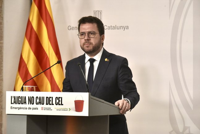 El presidente de la Generalitat, Pere Aragonès. EP / David Oller