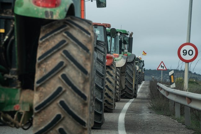 Los tractores protagonizan una nueva jornada de protesta. EP / Matias Chiofalo