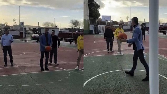 Sánchez obliga a cerrar un complejo deportivo municipal en La Coruña para grabarse jugando a baloncesto