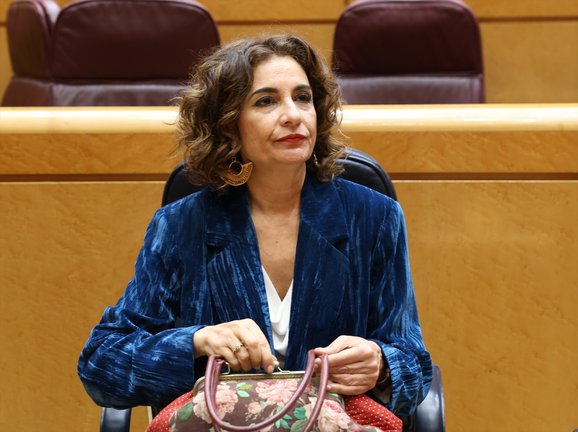 La vicepresidenta primera y ministra de Hacienda, María Jesús Montero. EP / Marta Fernández