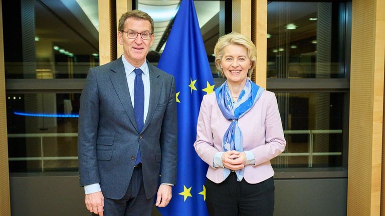 Alberto Núñez Feijóo con Ursula Von der Leyen. / Comisión Europea