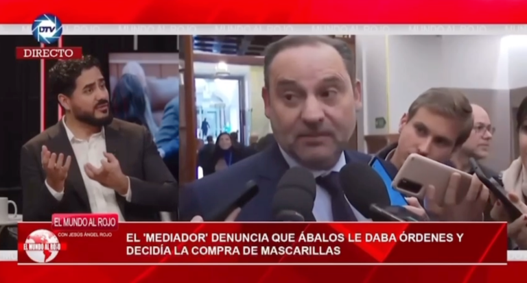 Alvise Pérez aparece en una captura de pantalla durante su intervención en el programa 'El Mundo al Rojo', moderado por Jesús Ángel Rojo, destacando su participación en el debate y análisis de actualidad.
