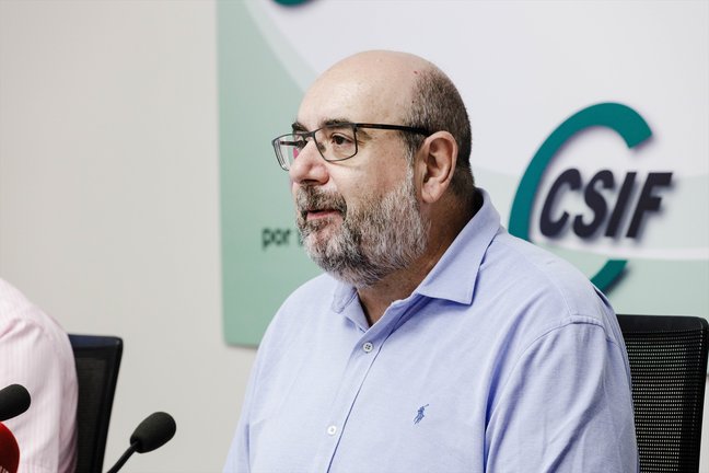 El presidente de la Central Sindical Independiente y de Funcionarios (CSIF), Miguel Borra. EP / Carlos Luján