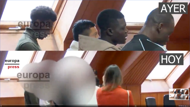 Captura de pantalla de los vídeos que circulan por las redes sobre La Manada de Santander.