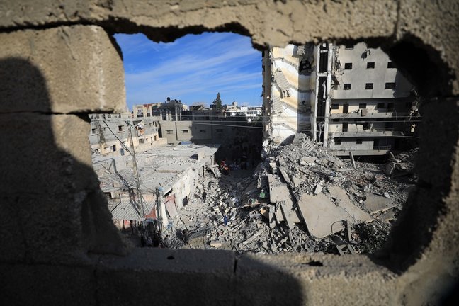 Edificios destruidos tras el ataque de Hamás a Israel. EP / Archivo