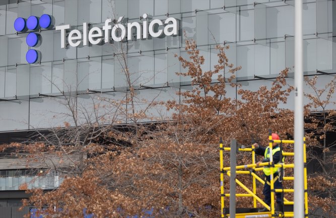 Vista de la sede de Telefónica en Madrid (España). Eduardo Parra / Archivo