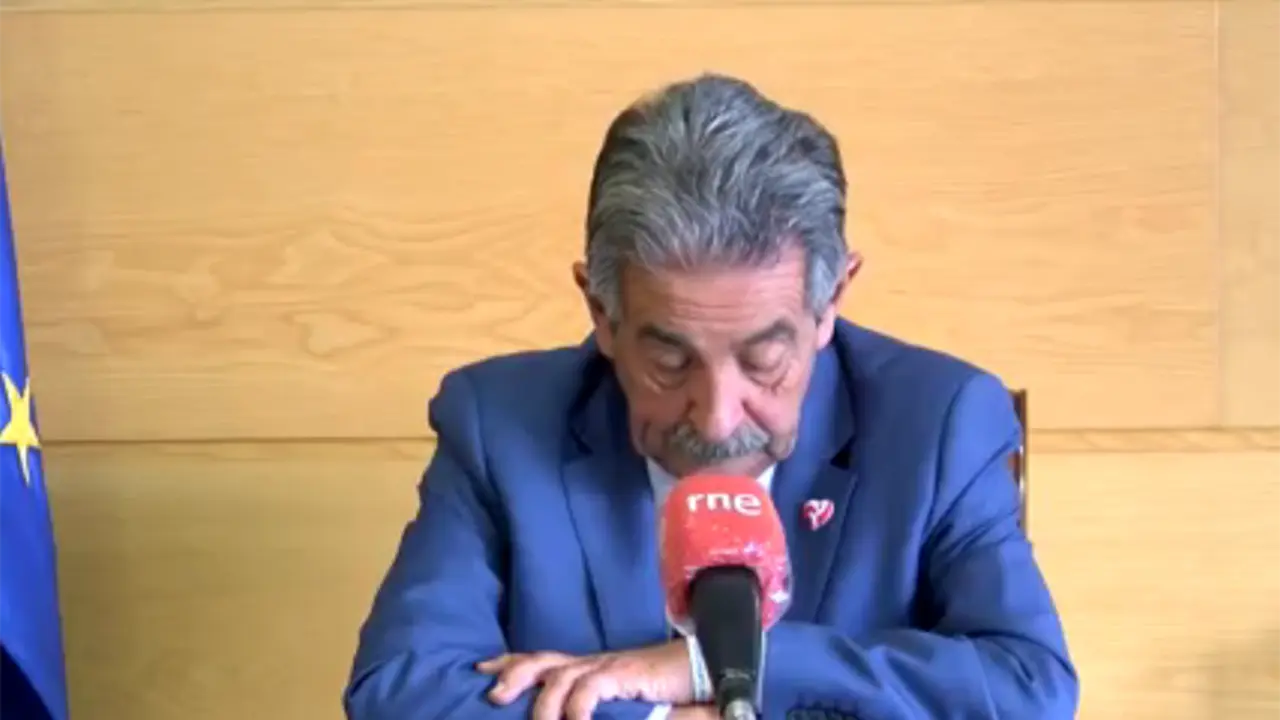 El presidente de Cantabria, Miguel &Aacute;ngel Revilla durante la rueda de prensa ofrecida hoy. / Captura de pantalla