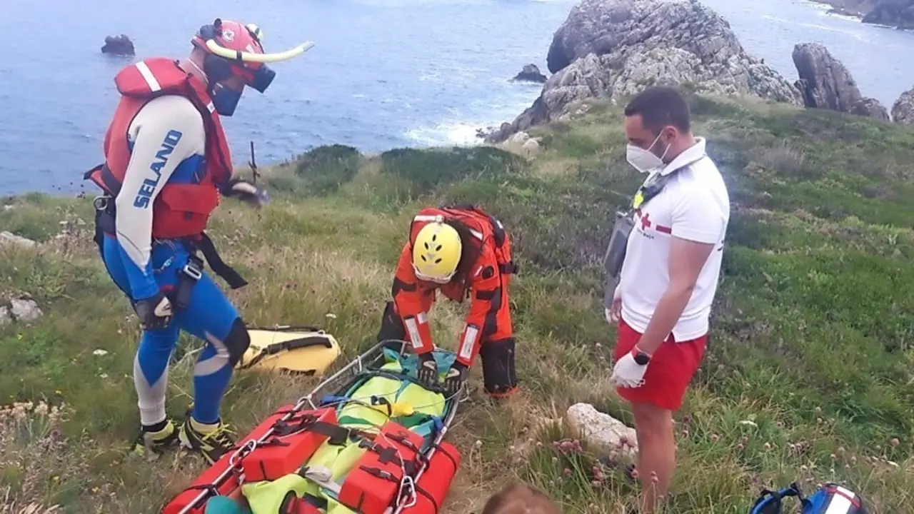 Un momento del rescate. / alerta