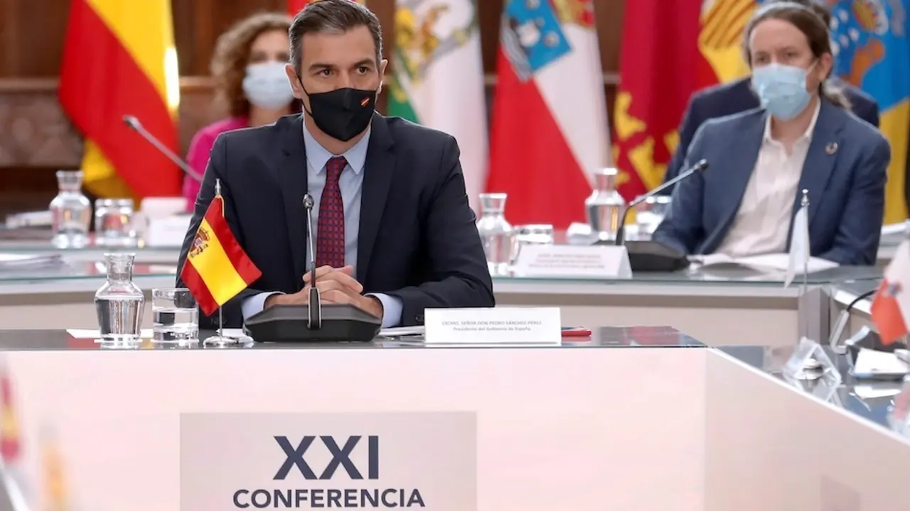 El presidente del Gobierno, Pedro S&aacute;nchez, al inicio de la XXI Conferencia de Presidentes. / E.P.