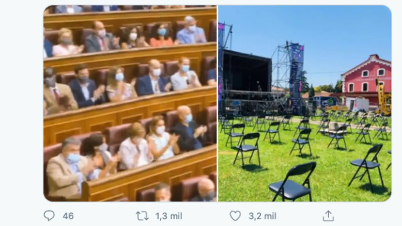 Captura de pantalla de su Twitt.