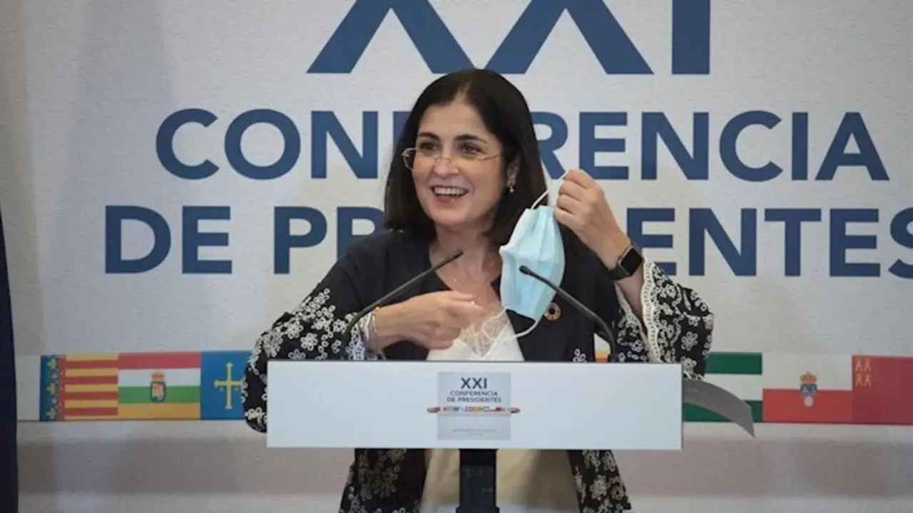 La ministra de Pol&iacute;tica Territorial y Funci&oacute;n P&uacute;blica, Carolina Darias, en la Conferencia de Presidentes en San Mill&aacute;n de la Cogolla, La Rioja
La ministra de Pol&iacute;tica Territorial y Funci&oacute;n P&uacute;blica, Carolina Darias, en la Conferencia de Presidentes en San Mill&aacute;n de la Cogolla, La Rioja - Alberto Ruiz - Europa Press