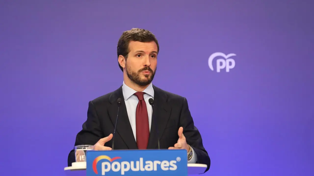 El presidente del Partido Popular, Pablo Casado