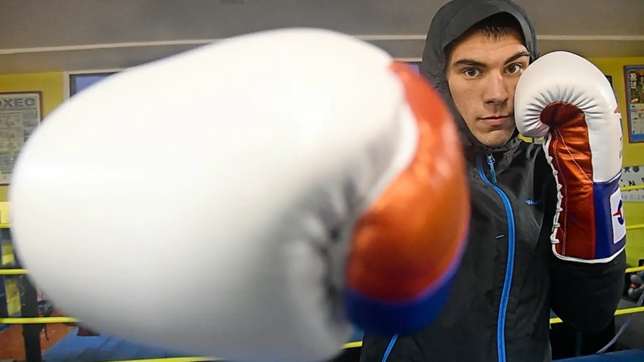 Sergio Garc&iacute;a en el gimansio Kronk donde entrena desde que comenz&oacute; a boxear. / Hardy