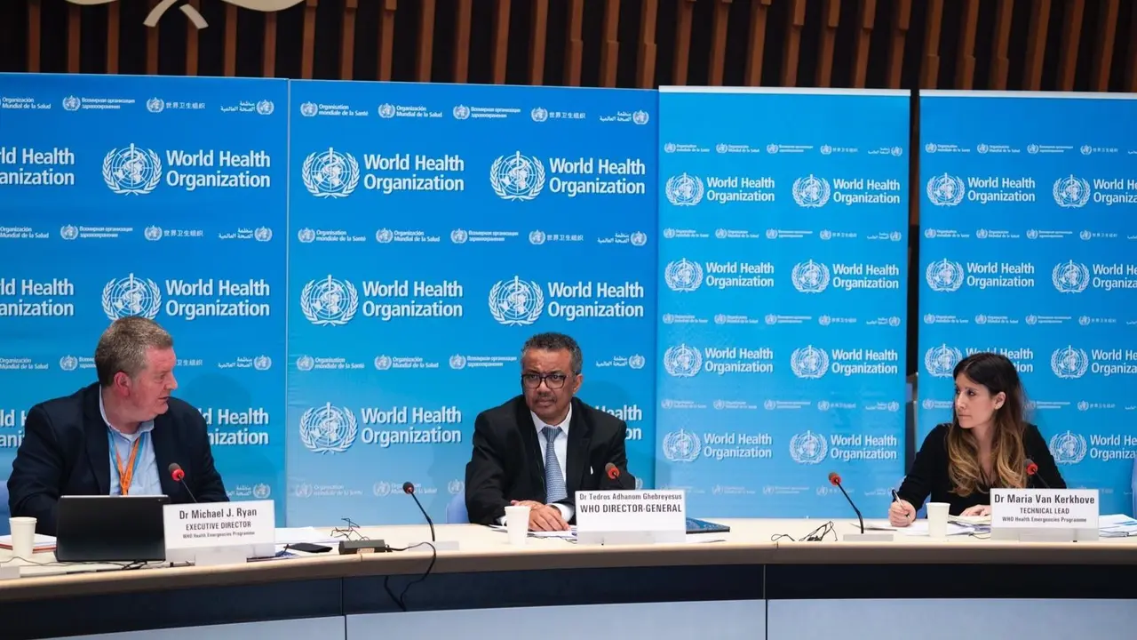 El director general de la Organizaci&oacute;n Mundial de la Salud, Tedros Adhanom Ghebreyesus, comparece en rueda de prensa para informar sobre la evoluci&oacute;n de la pandemia de coronavirus. 18 de marzo de 2020.