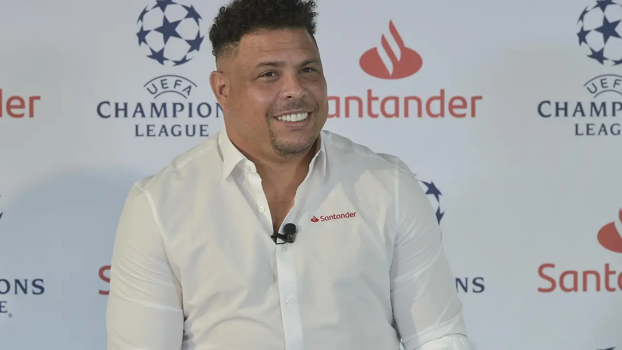 Ronaldo Nazario durante un acto como embajador del Banco Santander