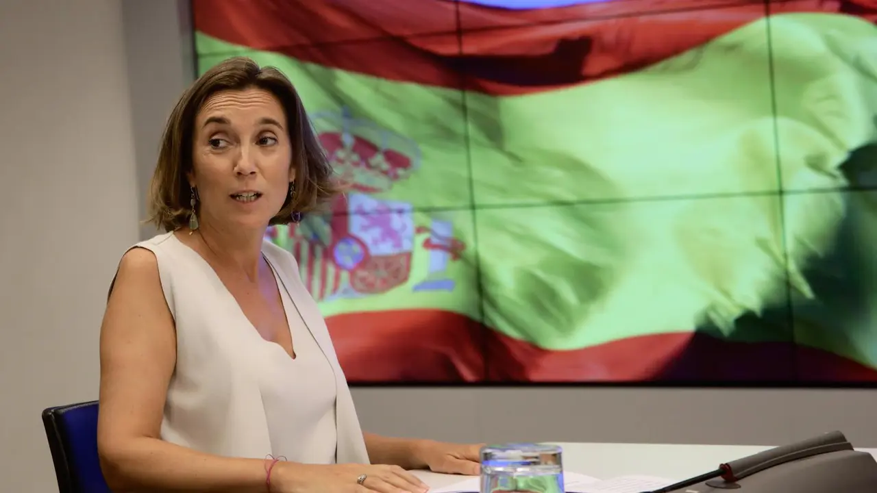La portavoz 'popular' en el Congreso de los Diputados, Cuca Gamarra, durante la reuni&oacute;n de la Junta Directiva Nacional del Partido Popular, a 20 de agosto de 2020.