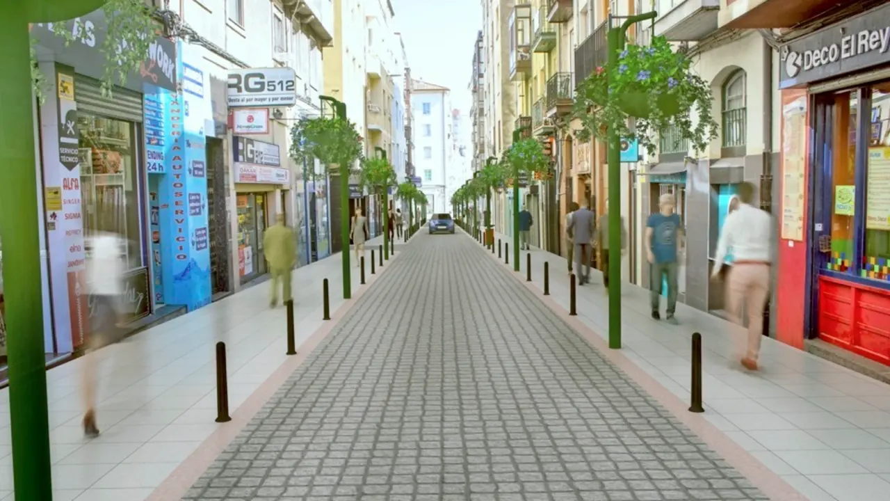 Infograf&iacute;a de c&oacute;mo quedar&aacute; el nuevo pavimento en la calle San Luis. / alerta