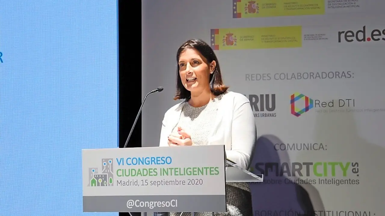 Intervenci&oacute;n de Gema Igual en la cita madrile&ntilde;a. / ALERTA