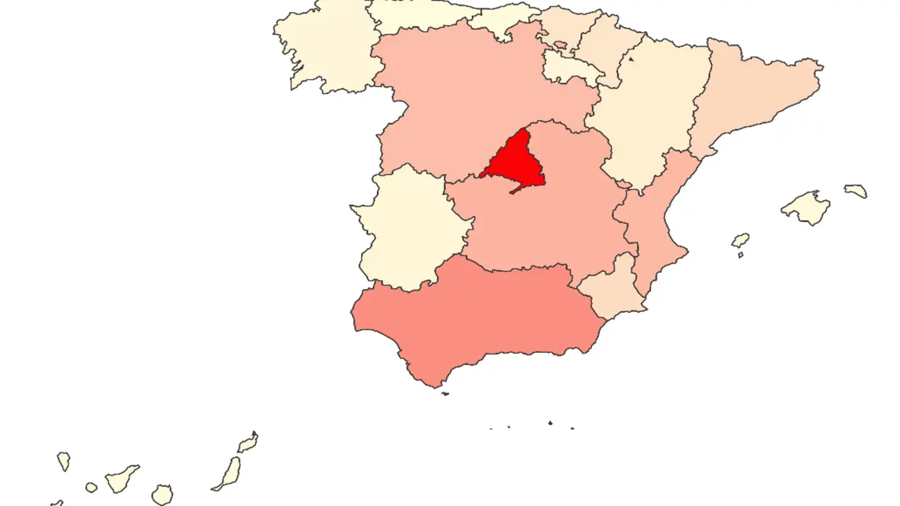 casos de coronavirus por comunidades