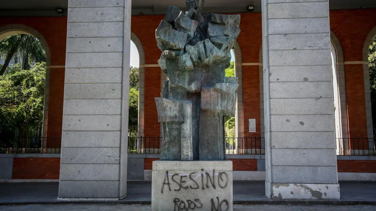 La estatua del que fuera presidente del Gobierno en la Rep&uacute;blica, el socialista Francisco Largo Caballero.