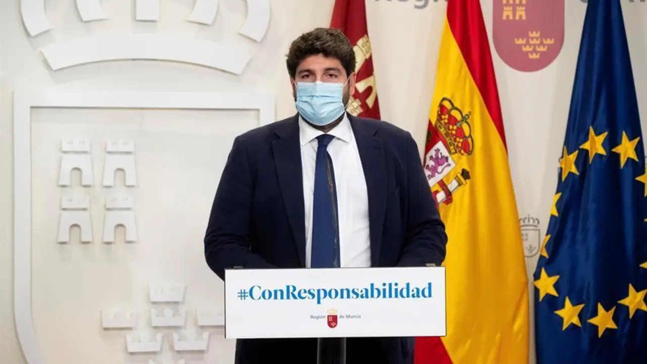 El presidente de la Comunidad de Murcia, Fernando L&oacute;pez Miras. EFE/Marcial Guill&eacute;n
