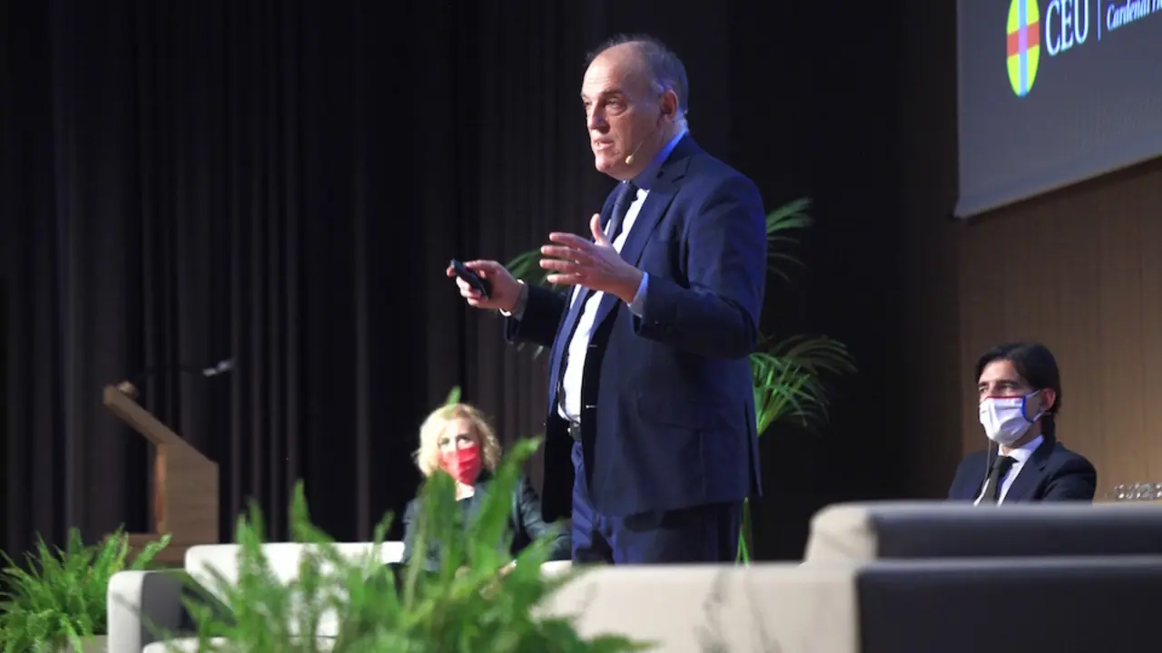 El presidente de LaLiga, Javier Tebas.